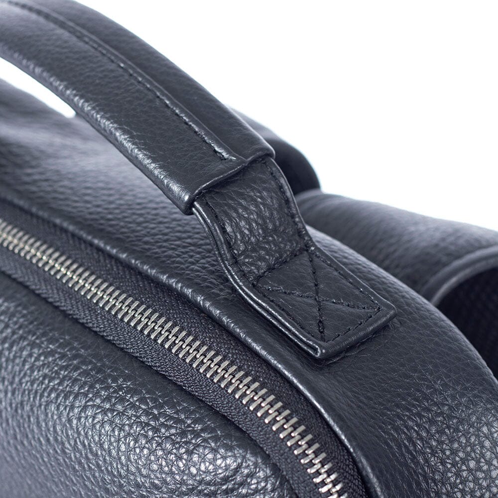 Black Leather Laptop Backpack | STEELE - Image 16