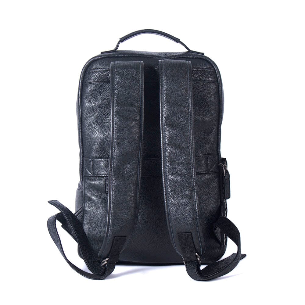 Black Leather Laptop Backpack | STEELE - Image 3