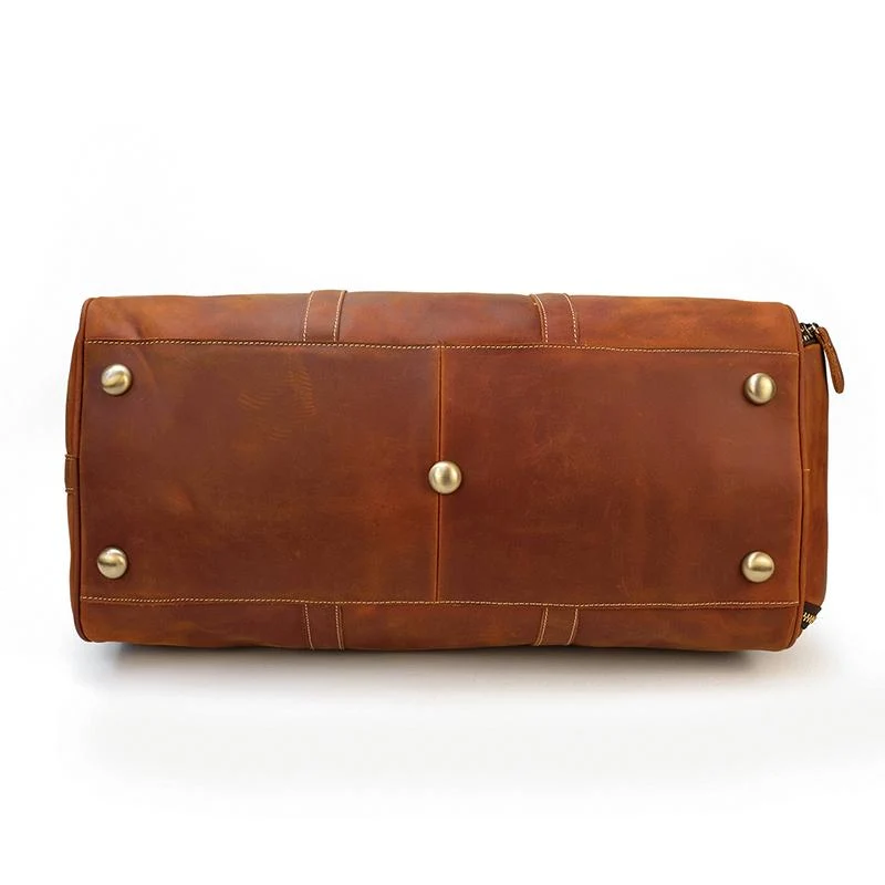 Brown Leather Duffle Bag | SALVADOR - Image 10