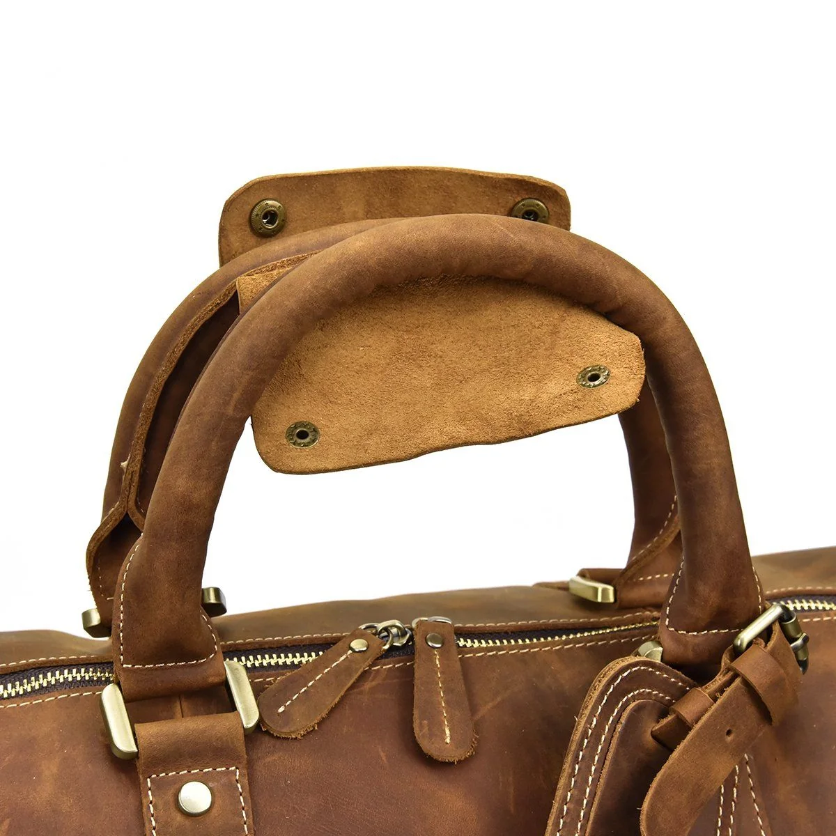 Brown Leather Holdall | SANTIAGO - Image 13