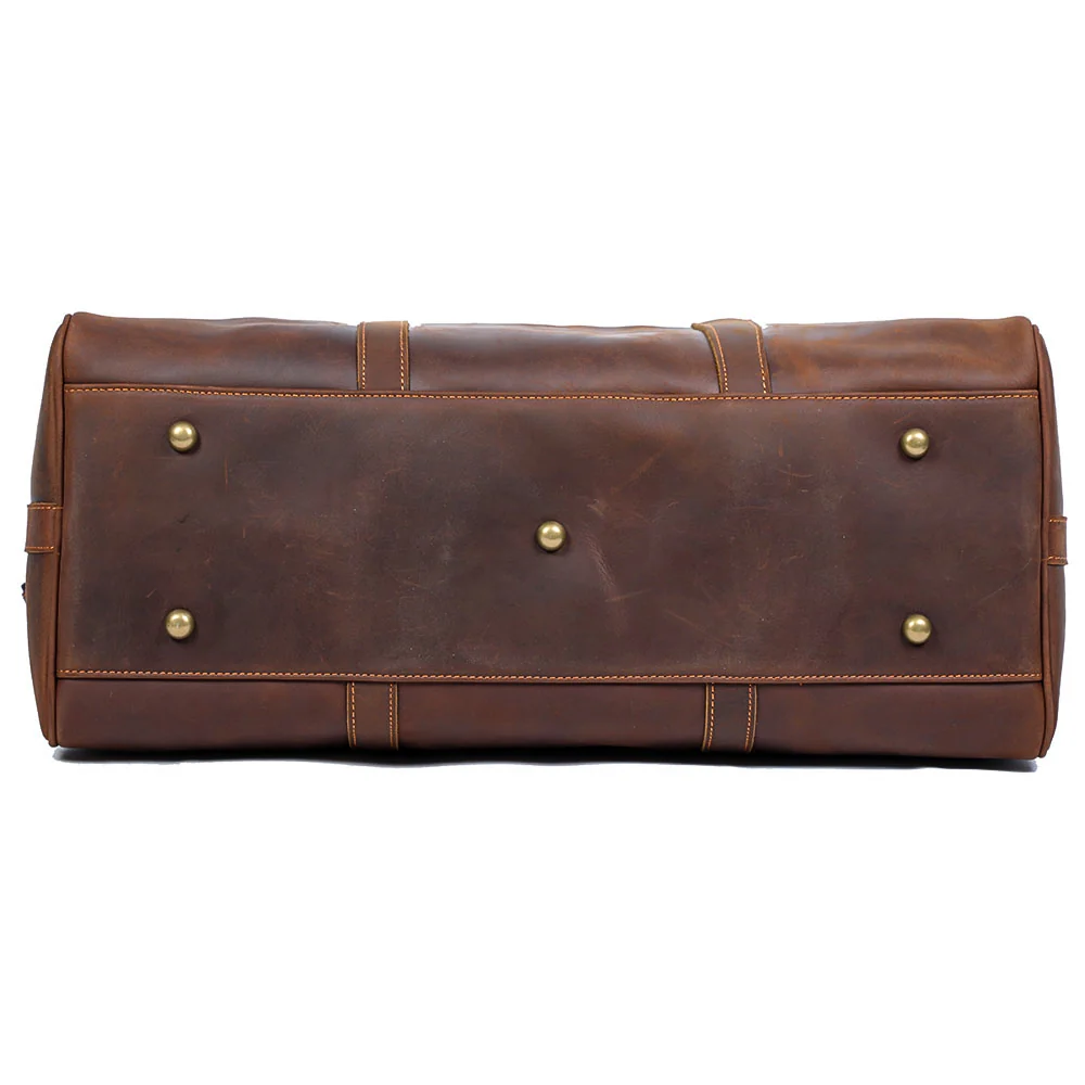 Brown Leather Weekender Bag | JANEIRO - Image 4