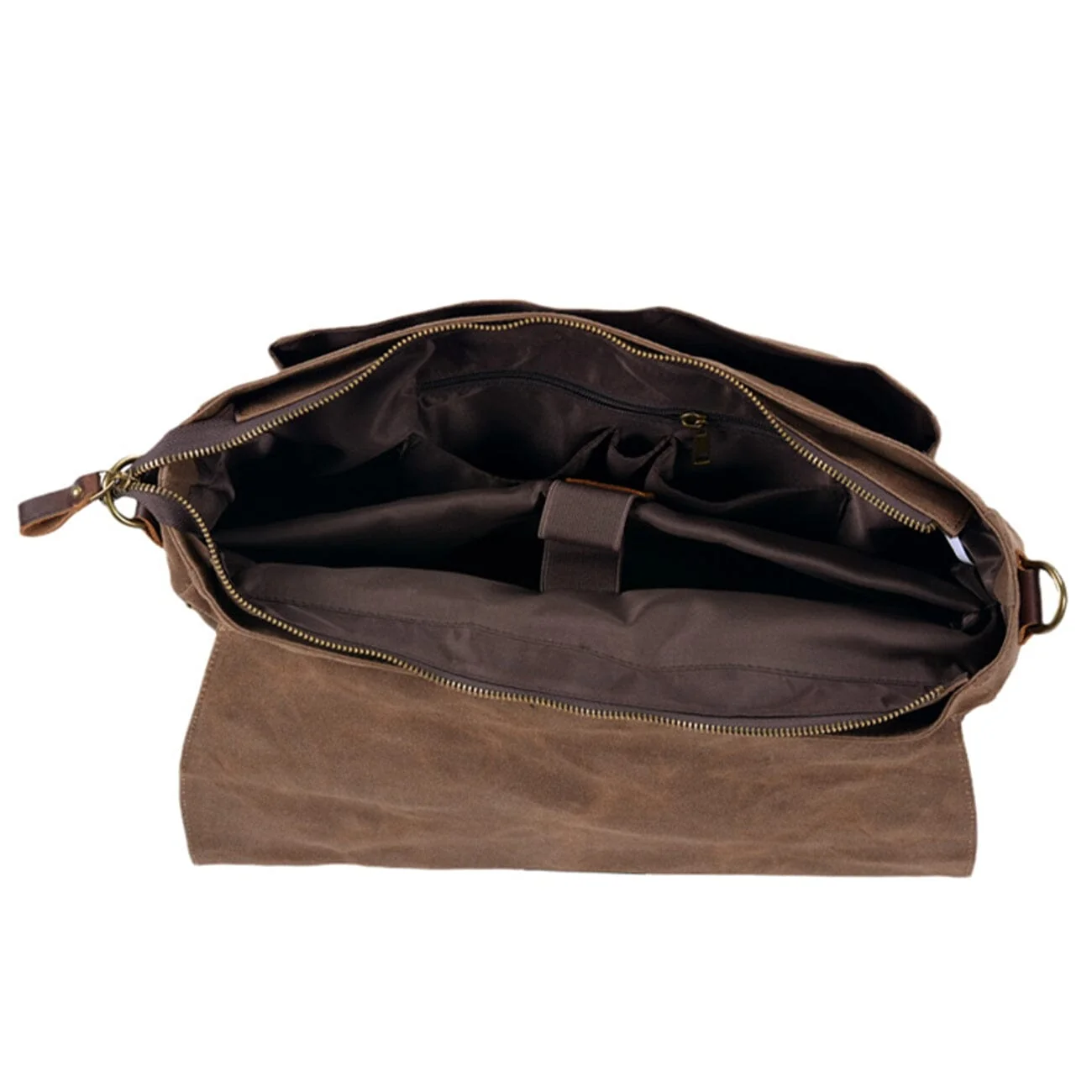 Canvas and Leather Messenger Bag | ORLANDO - Image 14