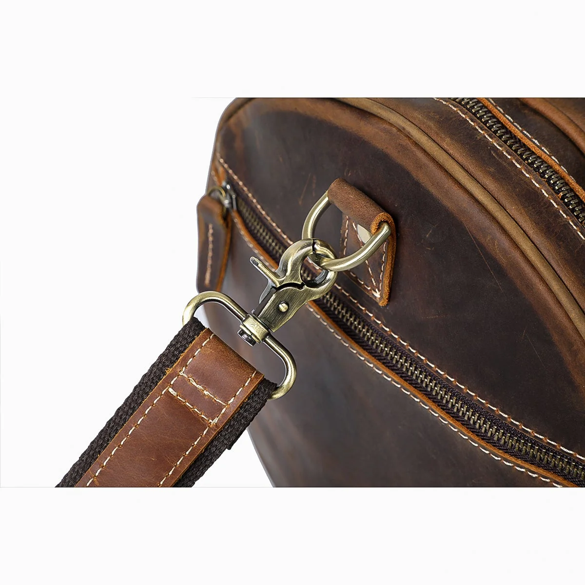 Large Leather Holdall | ASUNCION - Image 10