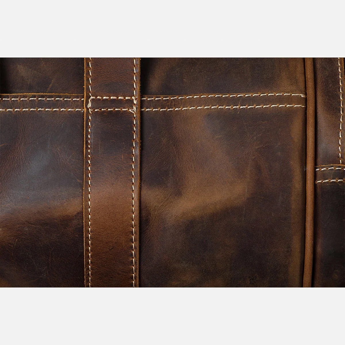 Large Leather Holdall | ASUNCION - Image 13