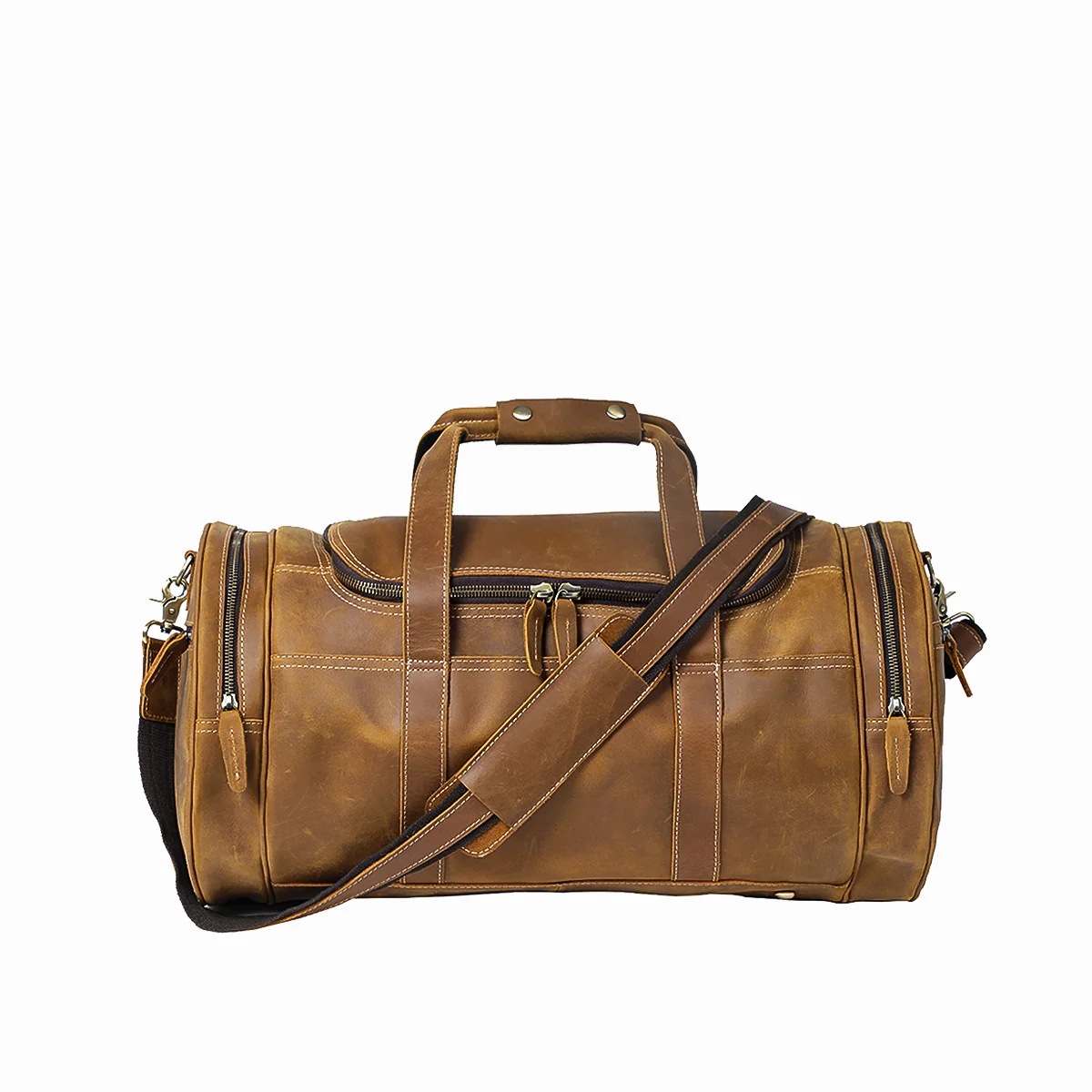 Large Leather Holdall | ASUNCION - Image 14
