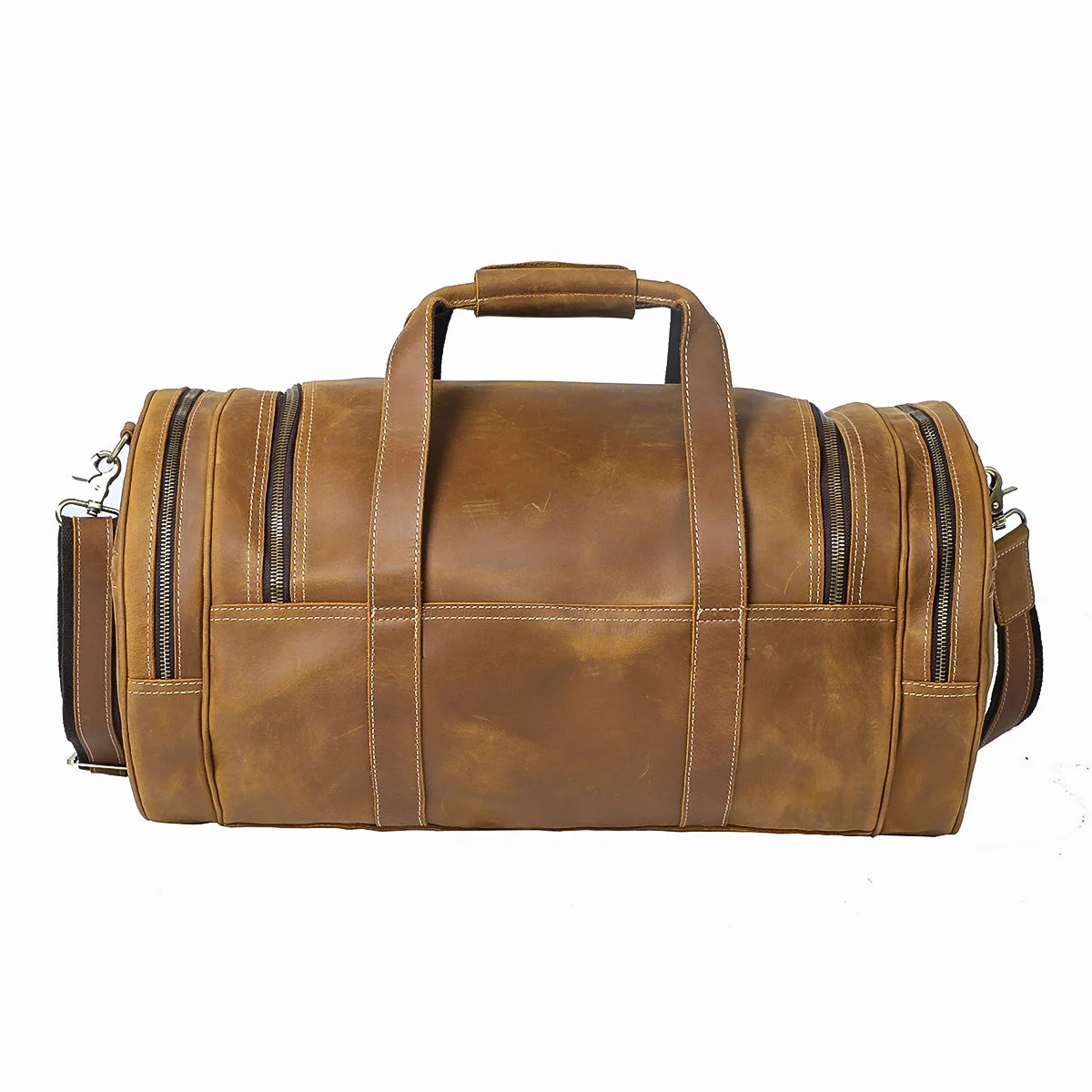 Large Leather Holdall | ASUNCION - Image 15
