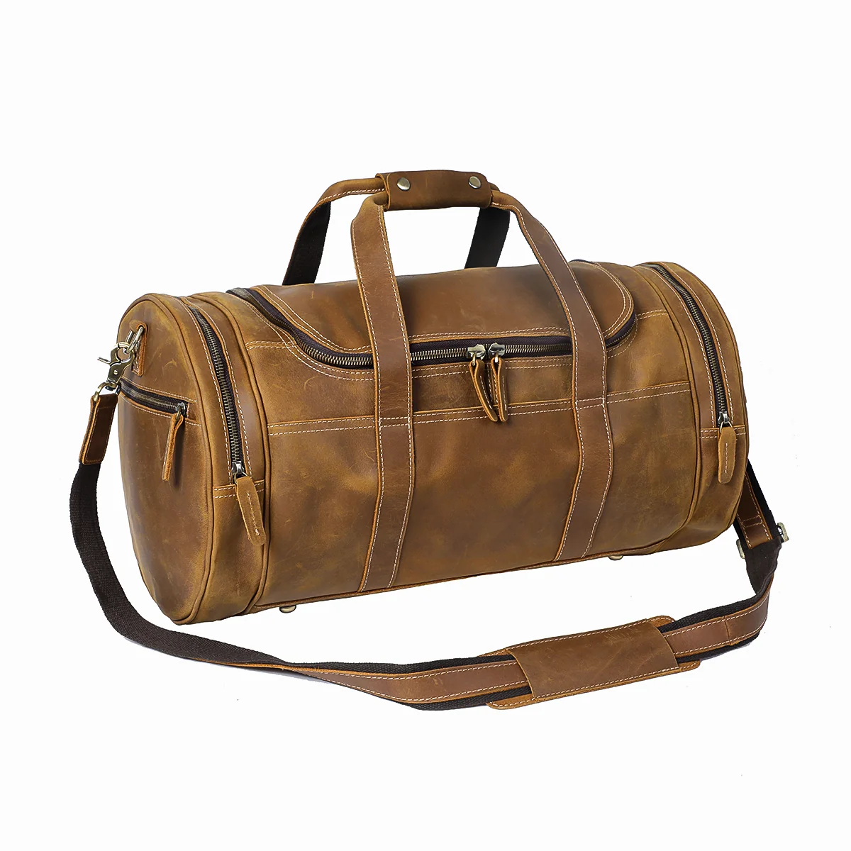 Large Leather Holdall | ASUNCION - Image 16