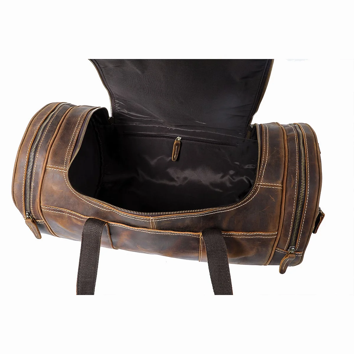 Large Leather Holdall | ASUNCION - Image 7