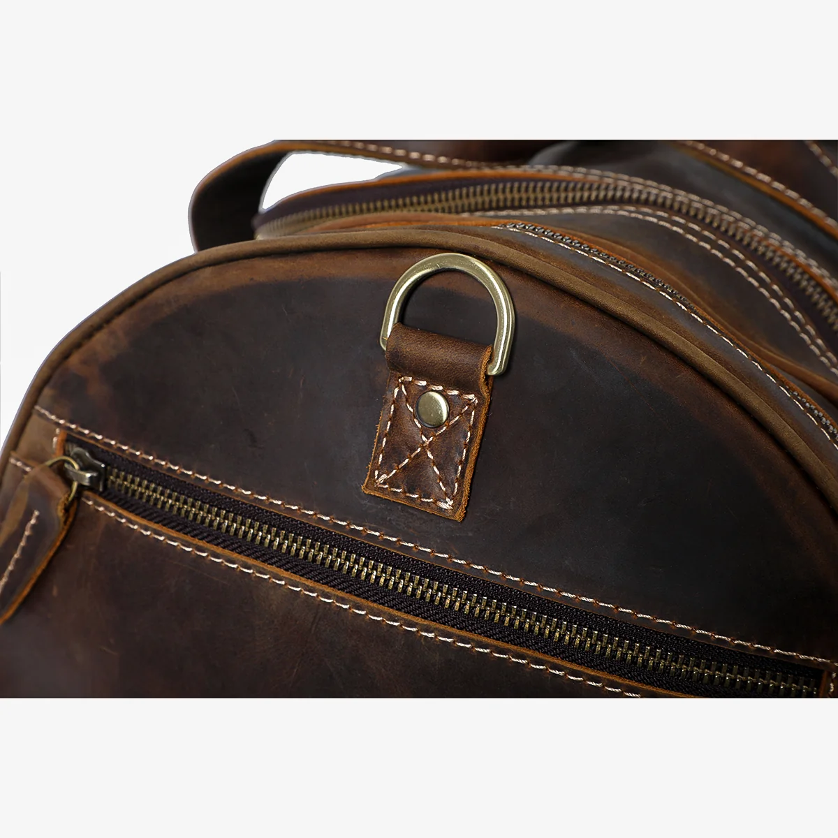 Large Leather Holdall | ASUNCION - Image 9