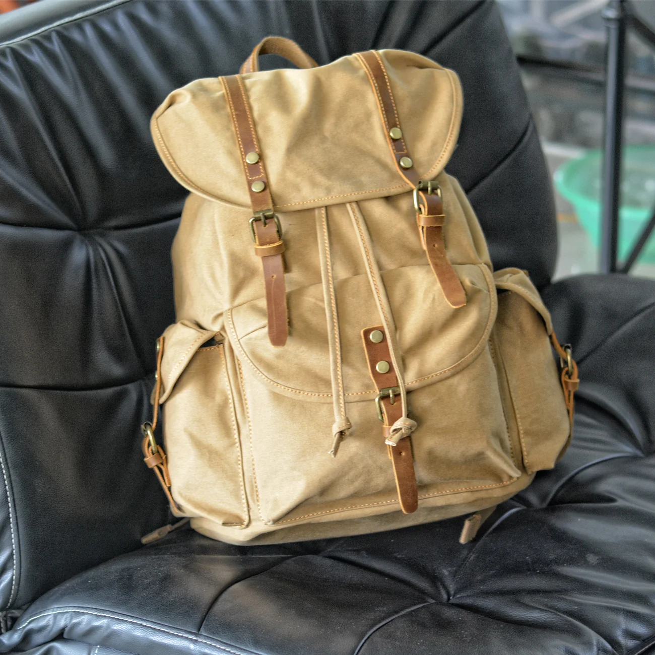 Military Canvas Backpack | MONTREAL - Image 18