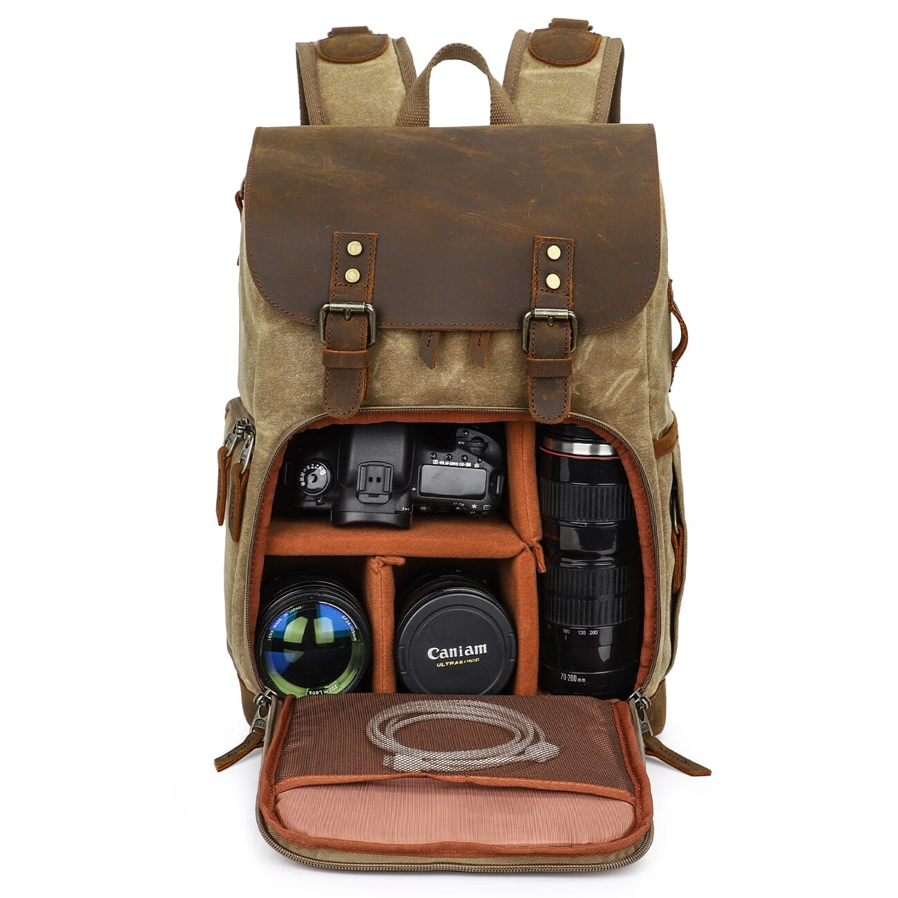Vintage Leather Camera Backpack | DENALI - Image 17