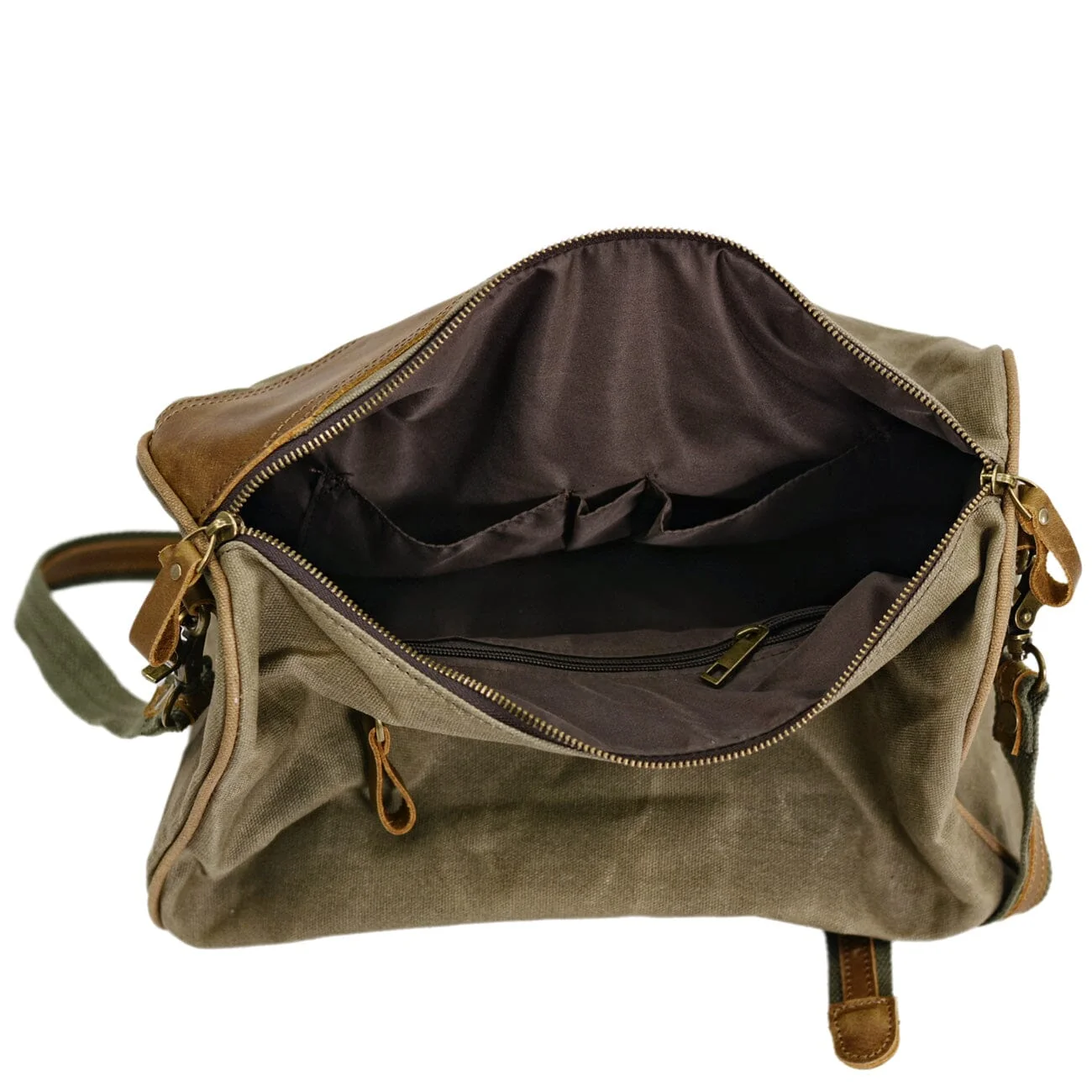 Waxed Canvas & Leather Sling Bag | INDIANAPOLIS - Image 12