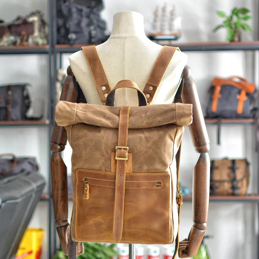 Waxed Canvas Rucksack | HANOVER - Image 23