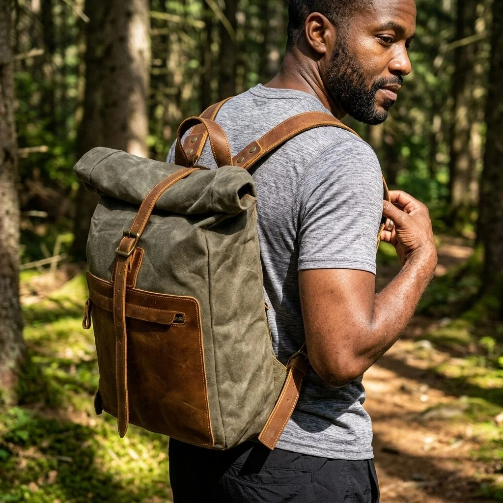 Waxed Canvas Rucksack | HANOVER - Image 5